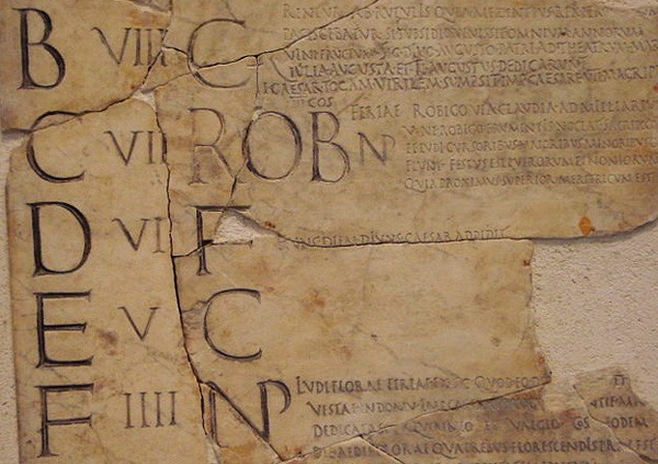 Detail from a Roman calendar