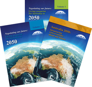 Covers of the three 2050 project publications