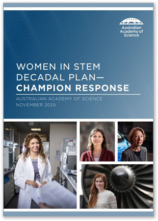 Cover of the Academy's response to the Women in STEM Decadal Plan