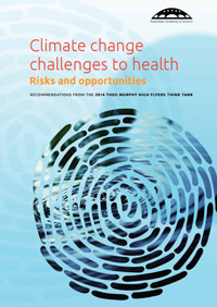 Climate change challenges to health: Risks and opportunities