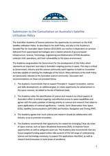 Submission—Consultation on Australia's satellite utilisation policy