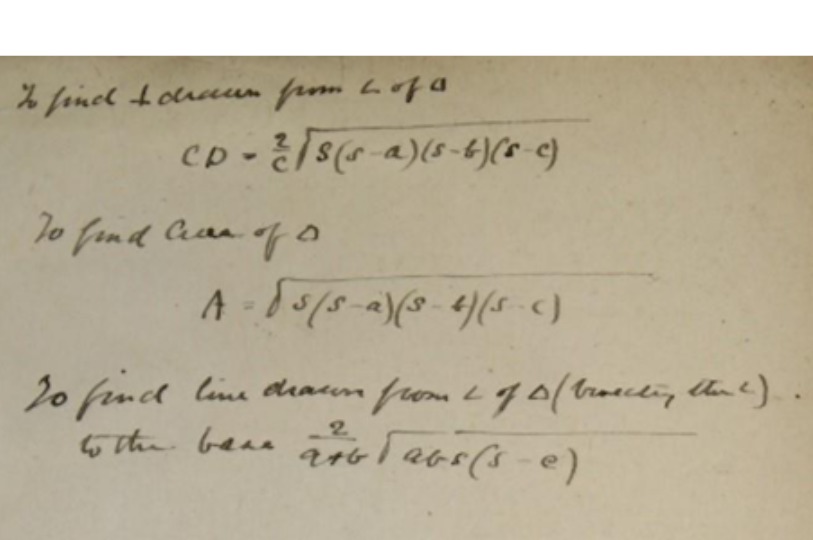 Close-up of handwritten equations on page 61.