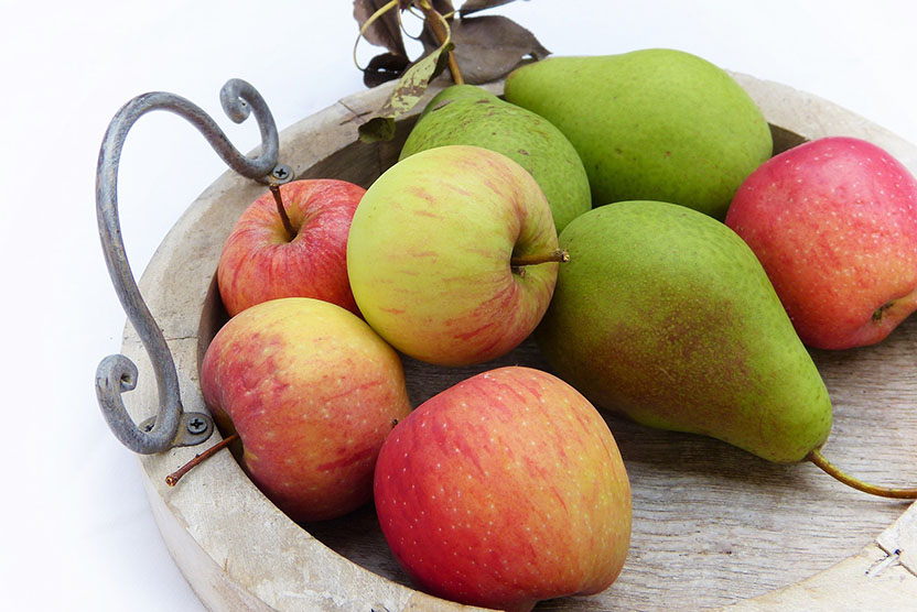 Bowl of apples and pears