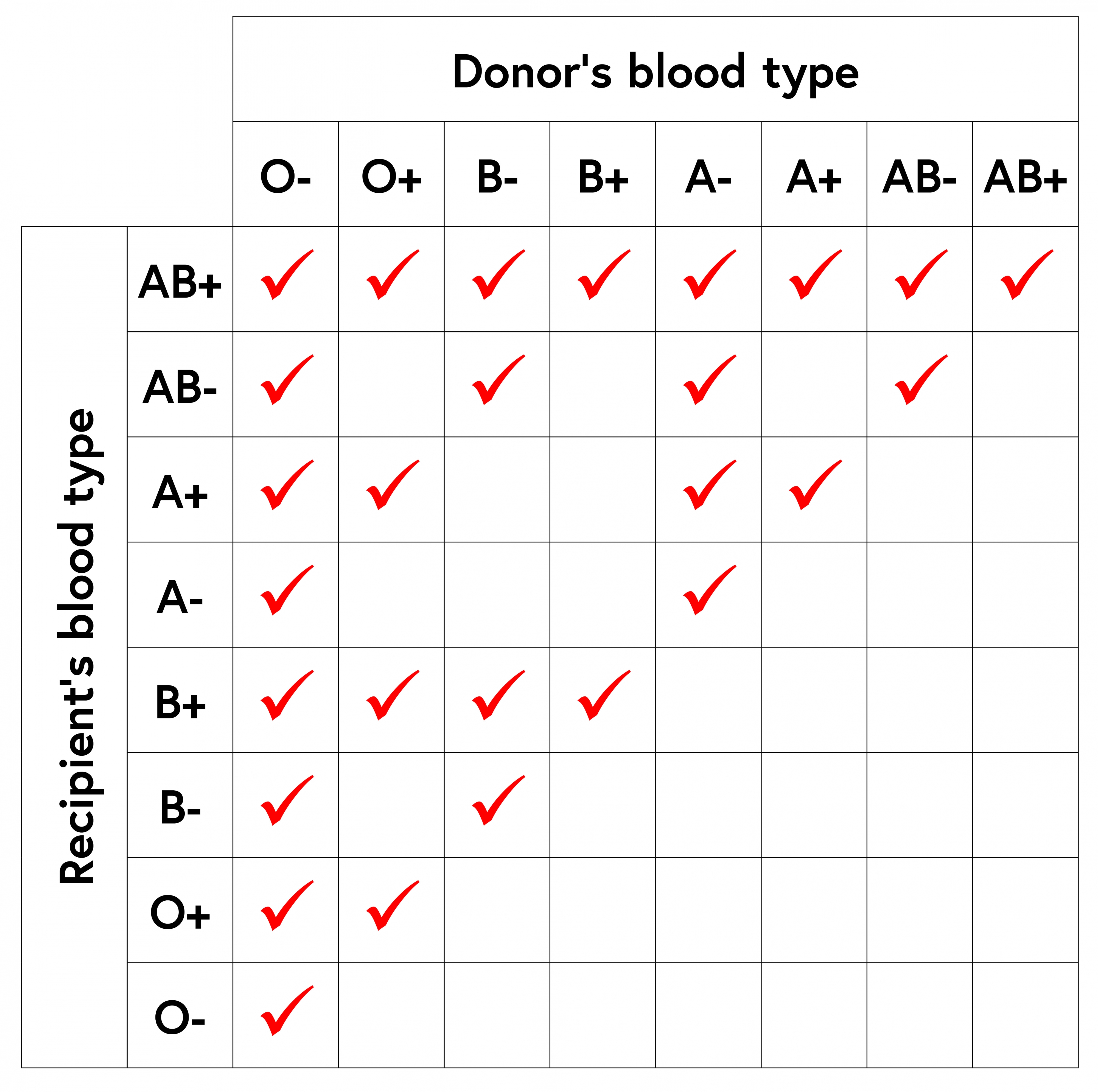 Can A Person With Blood Group O Rh Ve Donate Blood To A Patient With Blood Group O Rh Ve Why 