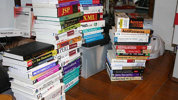 A collection of computer programming manuals.