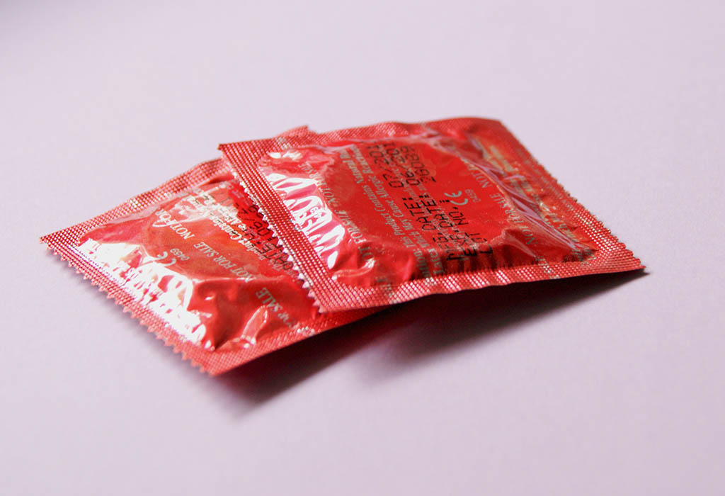 Condoms in their wrappers