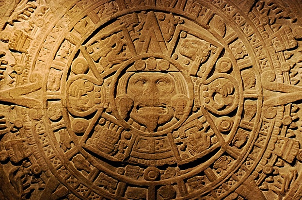 A Mayan stone calendar