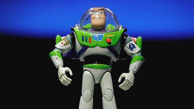 An action figure of Disney's fictional astronaut, Buzz Lightyear