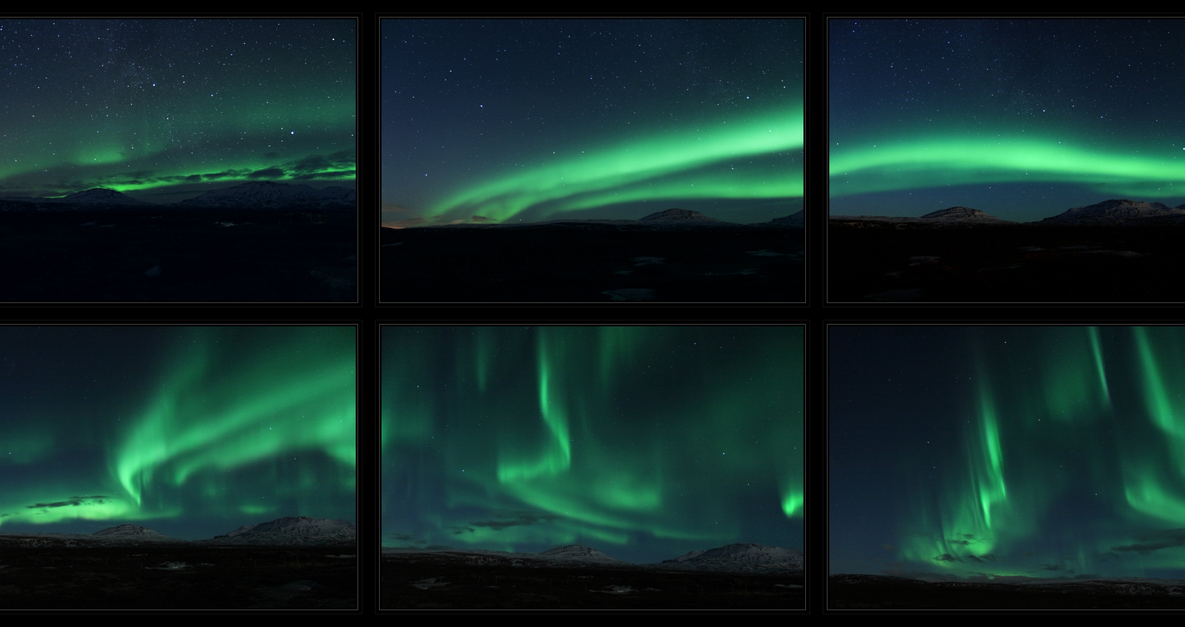 Green auroras