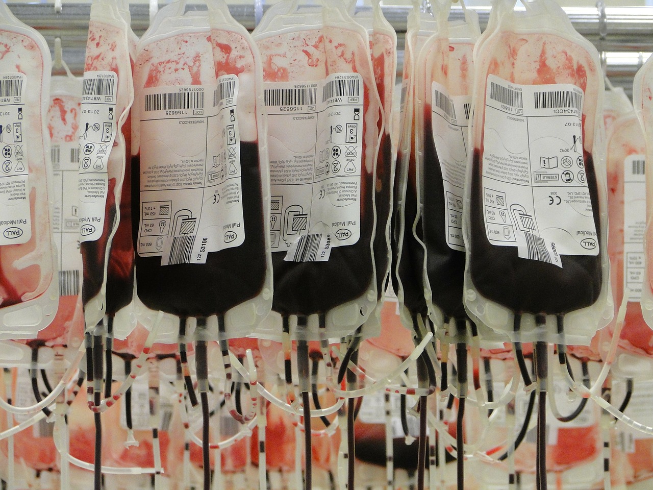 Blood donation bags