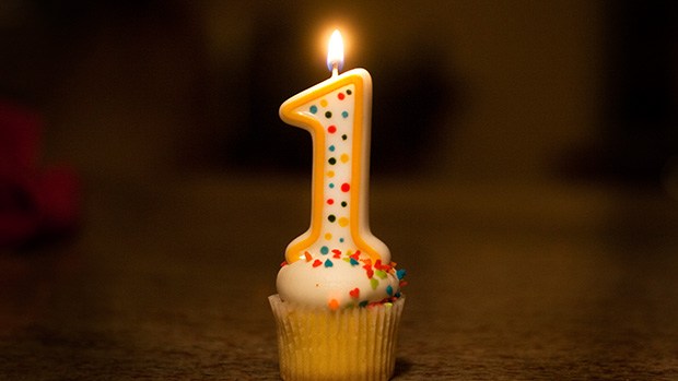 A child's first birthday cake