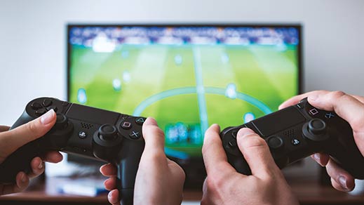 A game console.