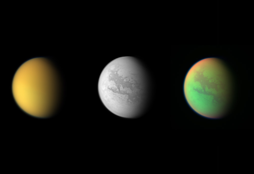 Three views of Titan