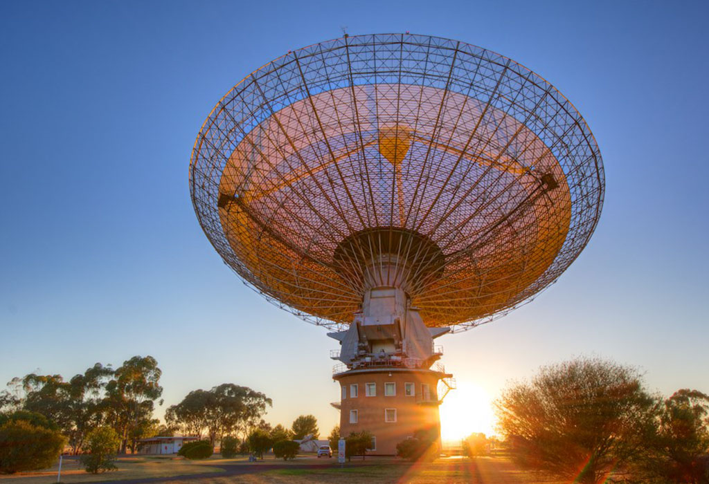 Giant radio telescope dish