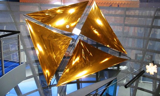 A reflective solar sail in a laboratory setting