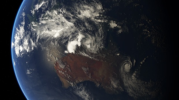 A satellite view of tropical cyclones in Australia