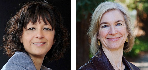 Emmanuelle Charpentier (left) and Jennifer Doudna (right)