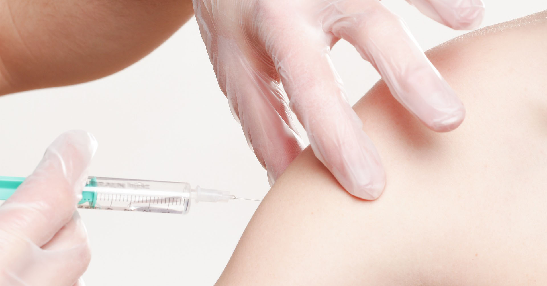 Person being vaccinated