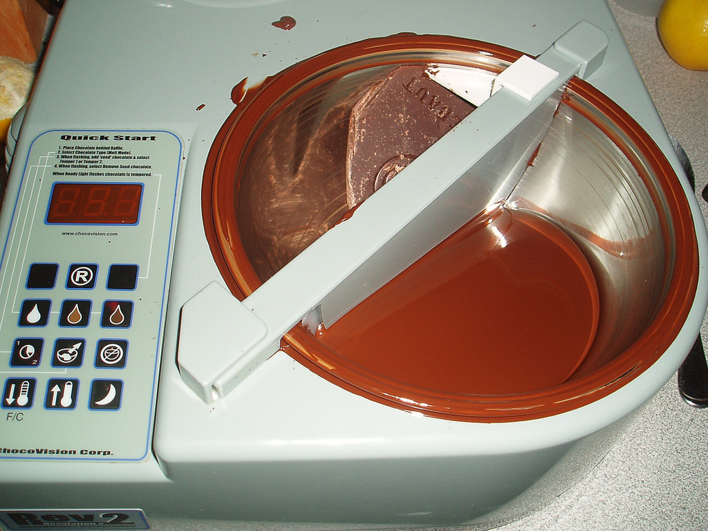 A chocolate tempering machine.
