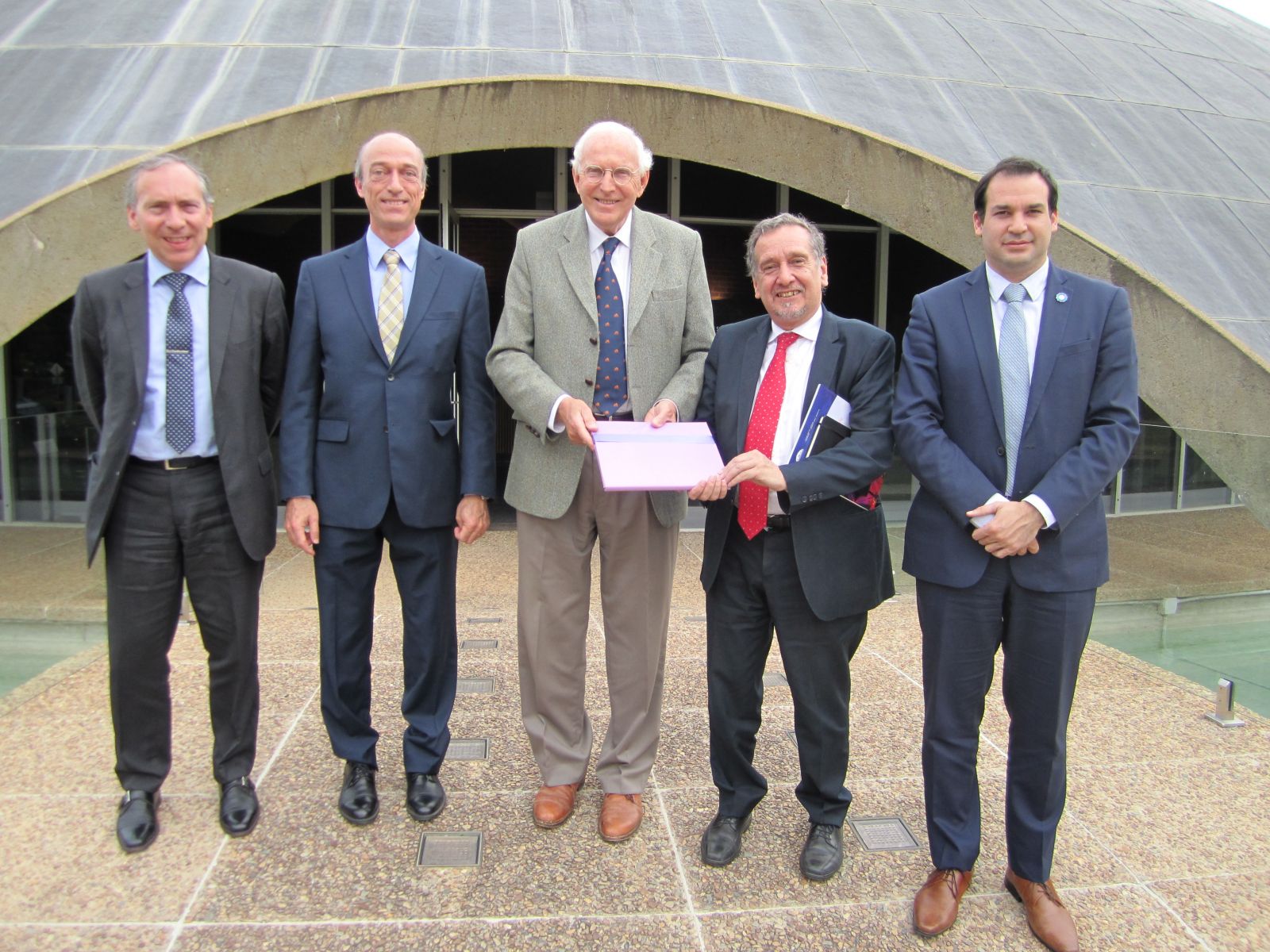 Group of visitors outside the Shine Dome in Canberra