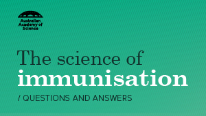 Green cover of the Science of immunisation booklet