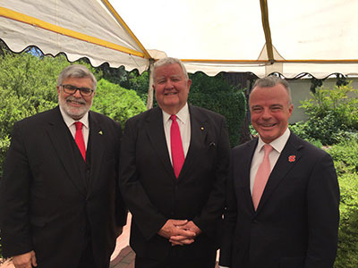 Sen Kim Carr, Professor Chubb and Brendan Nelson at the Academy Medal Presentation