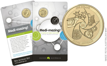 Promotional brochures and the coin. Credit Royal Australian Mint