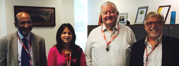 C. Jagadish, Shazia Sadiq, Ian Chubb and Rod Tucker