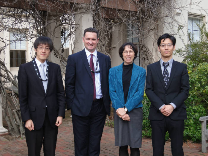 From left: Mr Tajima, Dr Llewellyn, the Academy's Director International Programs Ms Nancy Pritchard and Mr Miwa