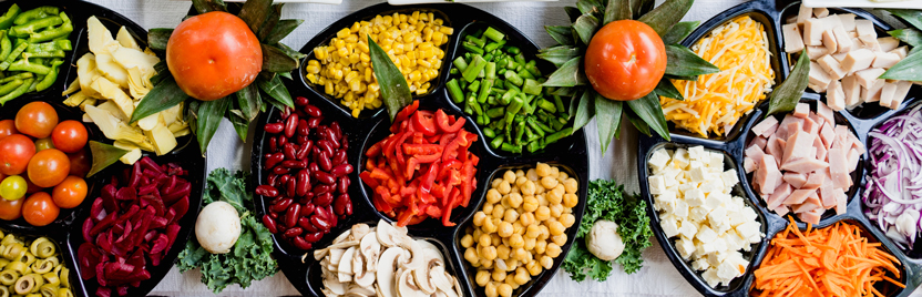 A colourful spread of different vegetables