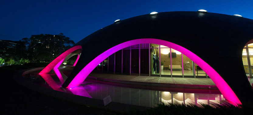 The Shine Dome at night