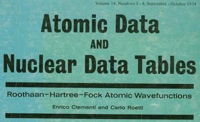 Atomic Data and Nuclear Data Tables: Roothaan-Hartree-Fock Atomic Wavefunctions, by Enrico Clementi and Carlo Roetti