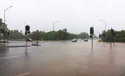 Flooding in Darwin, NT, followingtropical cyclone Carlos