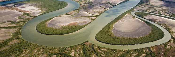 Aerial view of the Norman River