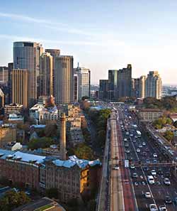 Southern approach to theSydney Harbour Bridge