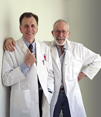 Barry Marshall (left) and Robin Warren (right)