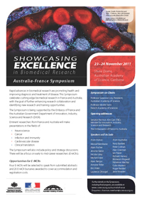 Showcasing Excellence in Biomedical Research: Australia-France Symposium