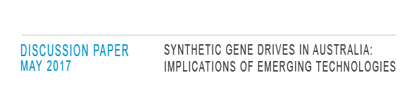 Gene drives discussion paper May 2017