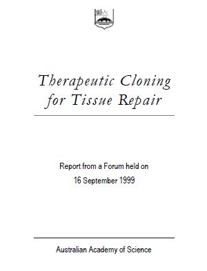 Report—Therapeutic cloning for tissue repair