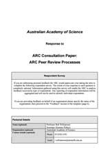 Submission—ARC Peer Review Processes consultation paper