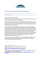 Submission—Business Tax Working Group discussion paper