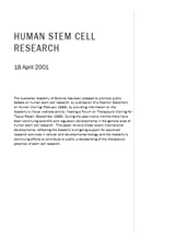 Report—Human stem cell research
