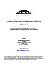 Submission—Developing infrastructure for the low-carbon economy