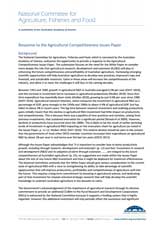 Response—Agricultural Competitiveness White Paper