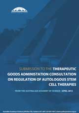 Submission—Consultation on regulation of autologous stem cell therapies