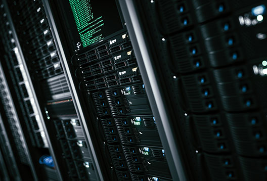 Close-up of servers