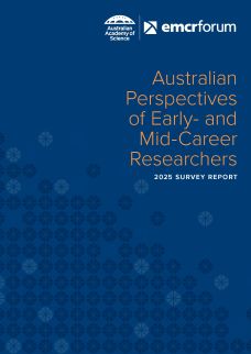 Australian perspectives of early- and mid-career researchers: 2025 survey report cover