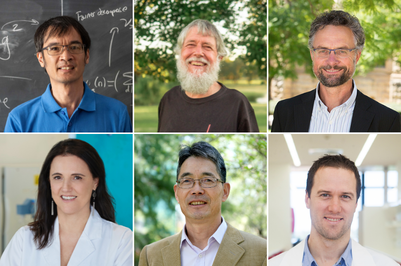 A collage of six headshots of smiling scientists