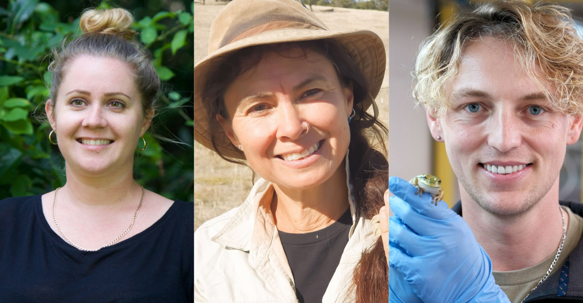 The three Margaret Middleton 2024 award recipients, two women and a man smiling