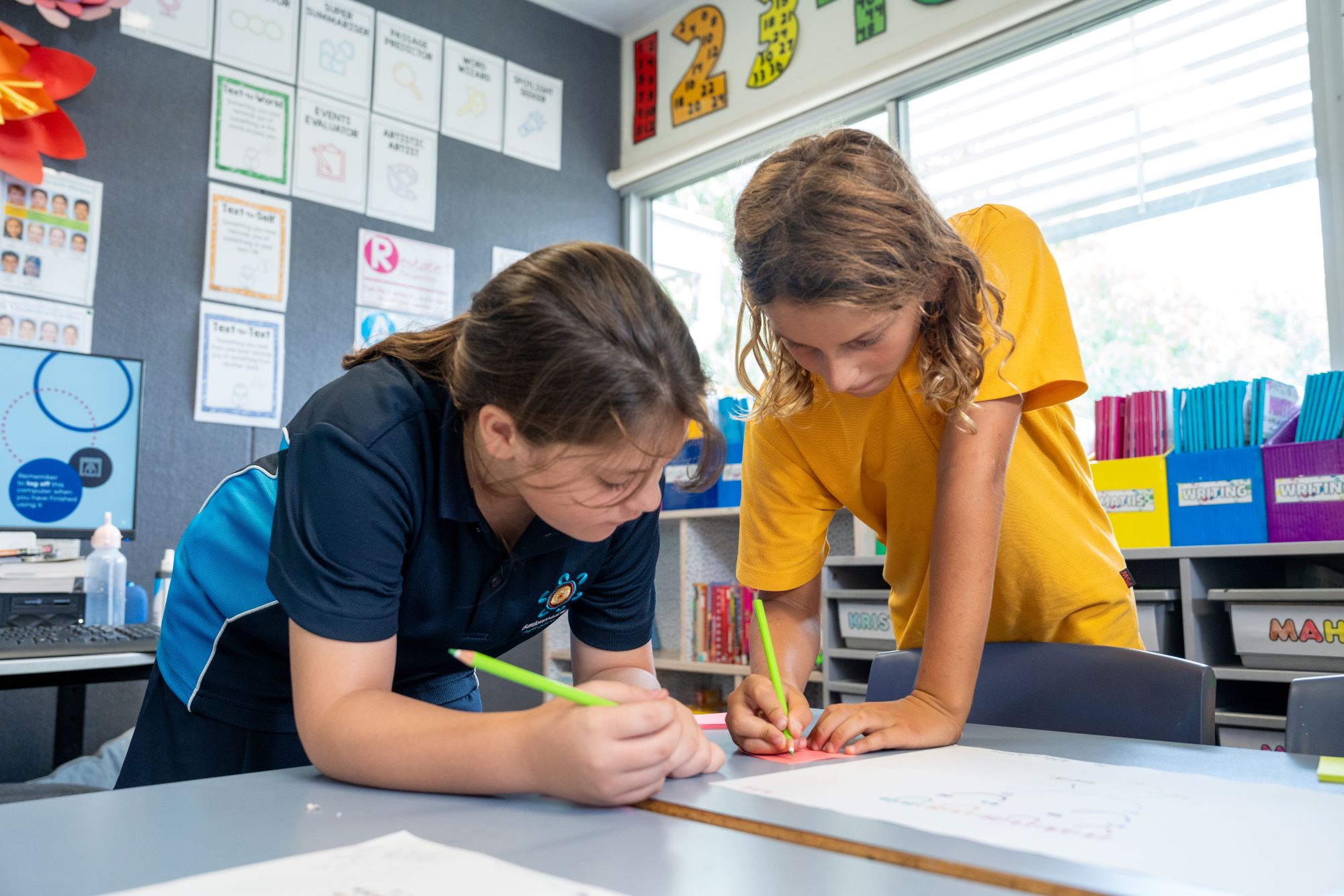 Students working together